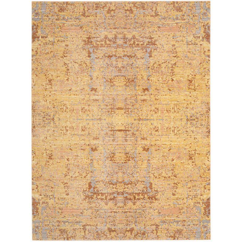 Mystique MYS971 Power Loomed Area Rug - Gold/Multi - 4'x6' - Safavieh.
