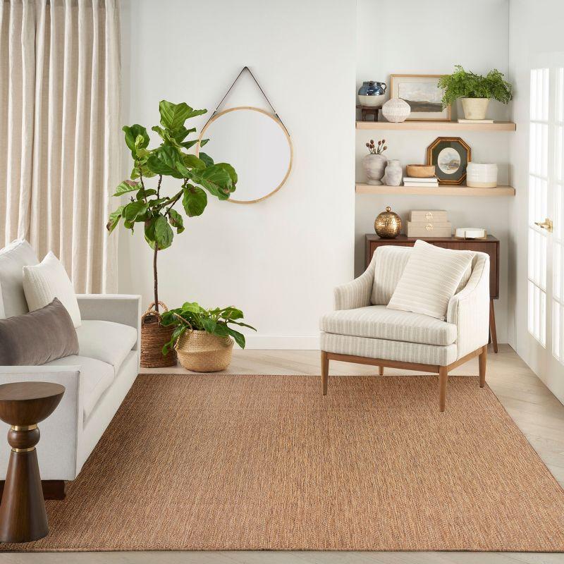Nourison Horizon Indoor/Outdoor 8' x 10' Natural Modern Chevron Flatweave Rug