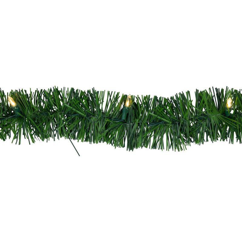 Northlight 18' x 3" Pre-Lit Pine Artificial Christmas Garland, Warm White LED Lights