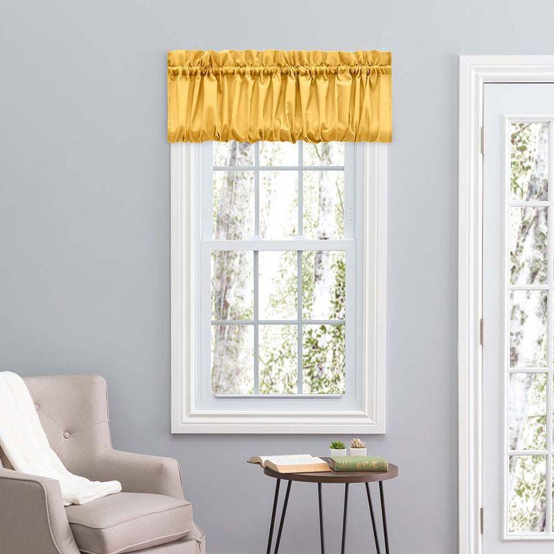 Yellow Textured Fabric Balloon Valance with Rod Pocket