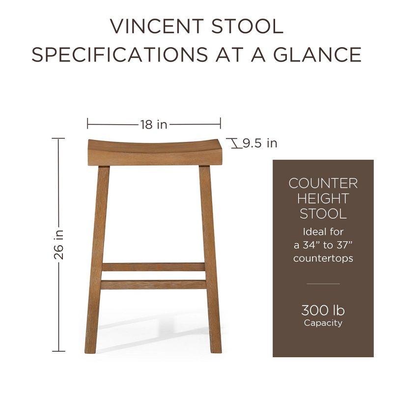 Maven Lane Vincent Wooden Kitchen Bar Stool