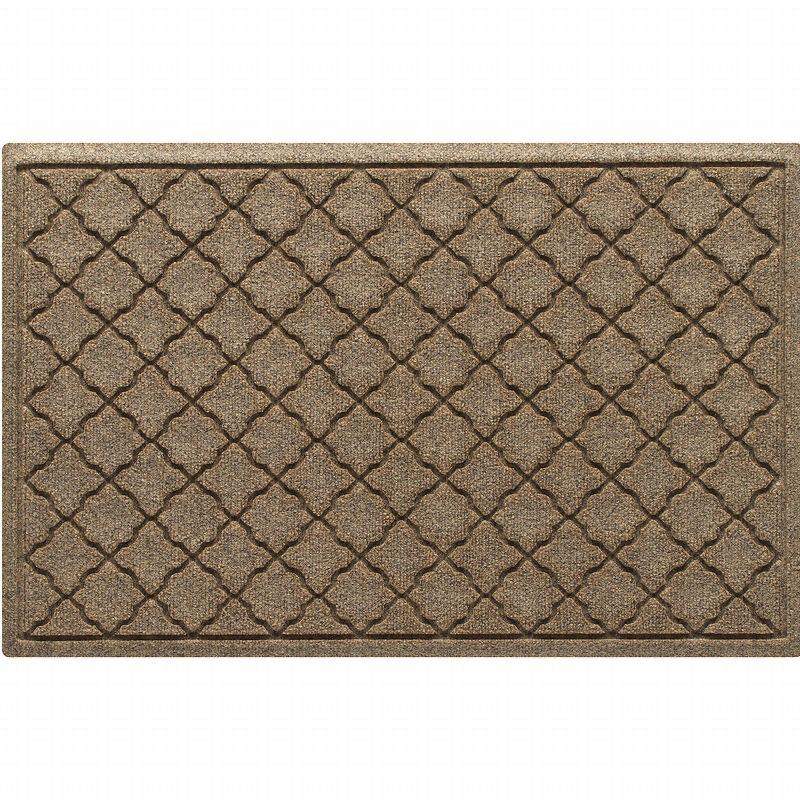 Bungalow Flooring 2'x3' WaterHog Cordova Indoor/Outdoor Doormat Camel: Pet Friendly, Solid Pattern, Rubber Backing