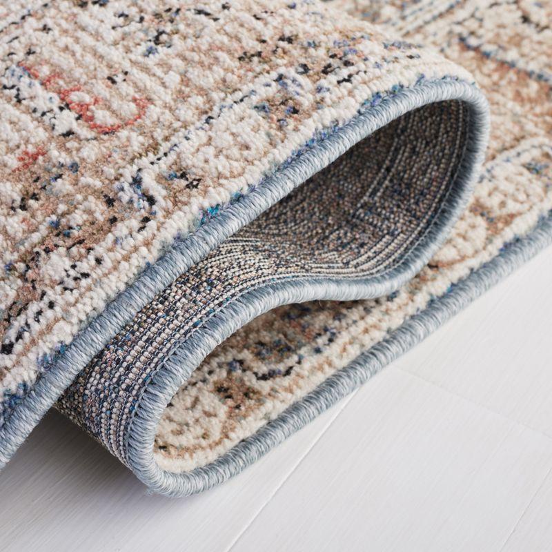 Vivaldi VIV546 Power Loomed Area Rug - Blue/Ivory - 6'7"x6'7" - Safavieh.