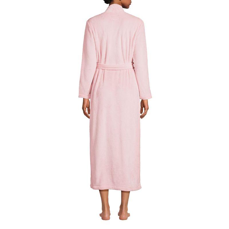 Soft Pink Full-Length Fleece Wrap Robe