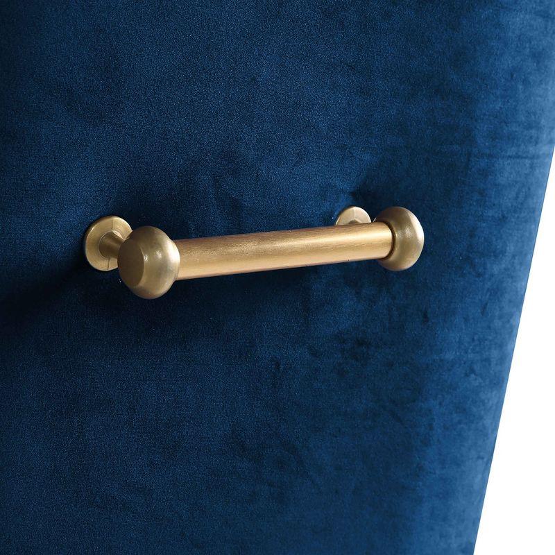 Beatrix 19'' H Velvet Upholstered Metal Parsons Chair