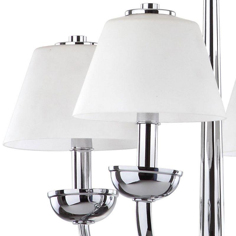 Yardley Chrome 4-Light Chandelier with Etched Glass Shades