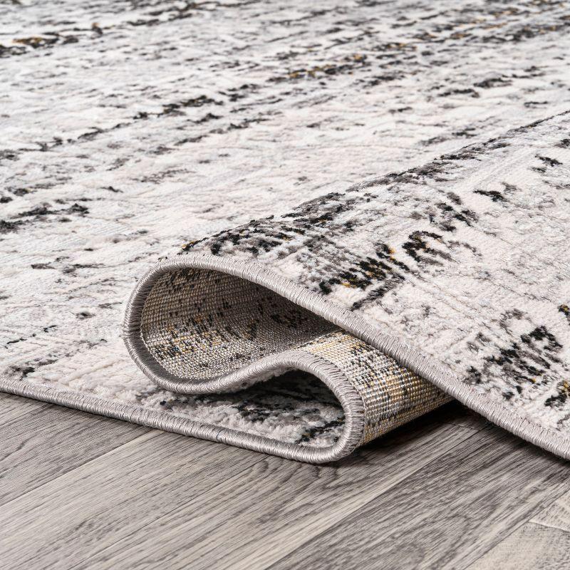 JONATHAN Y Tidal Modern Strie' Ivory/Black 3 ft. x 5 ft. Area Rug