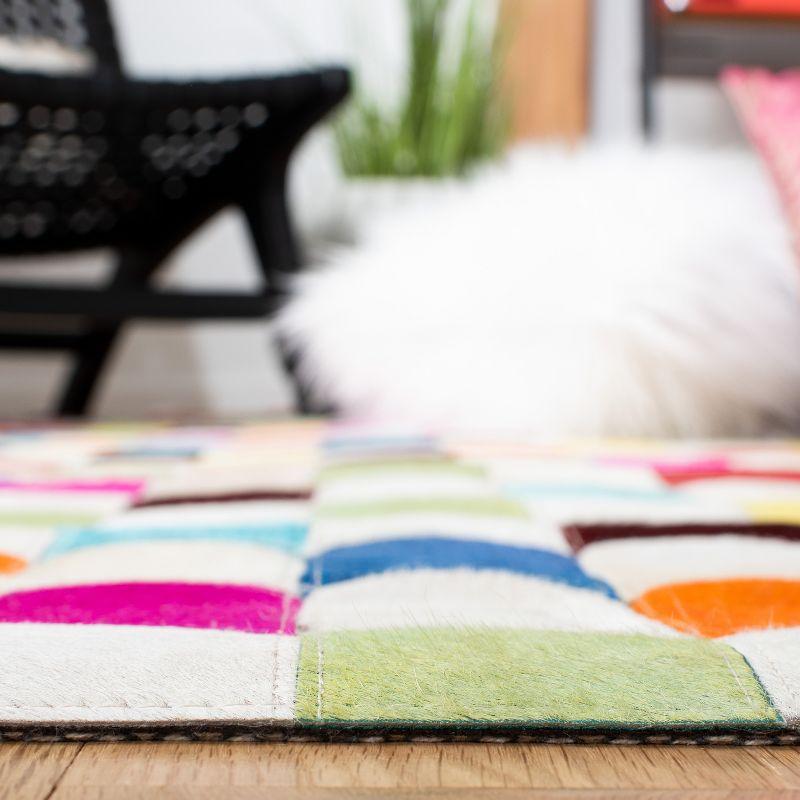 Handmade Multicolor Patchwork Cowhide Area Rug