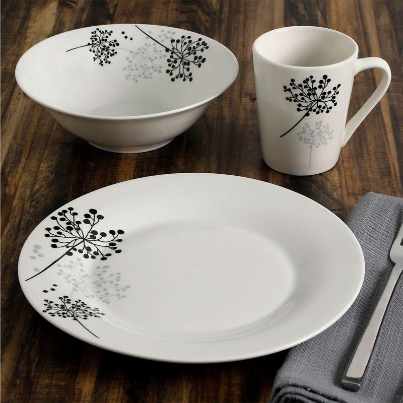 Netherwood Floral Porcelain 12-Piece Dinnerware Set