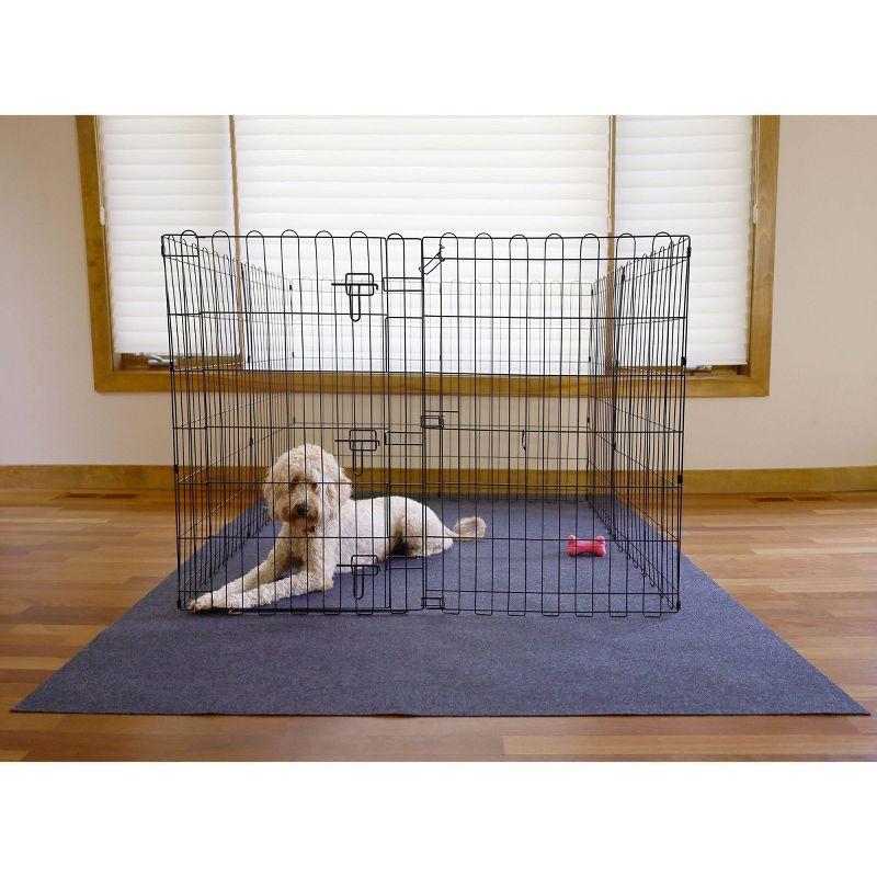 Drymate 60" x 74" Playpen Mat for Cats and Dogs - Charcoal