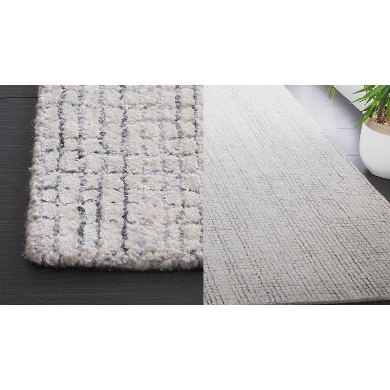 Abstract ABT470 Handmade Indoor Area Rug - Ivory/Blue - 8'x8' - Safavieh
