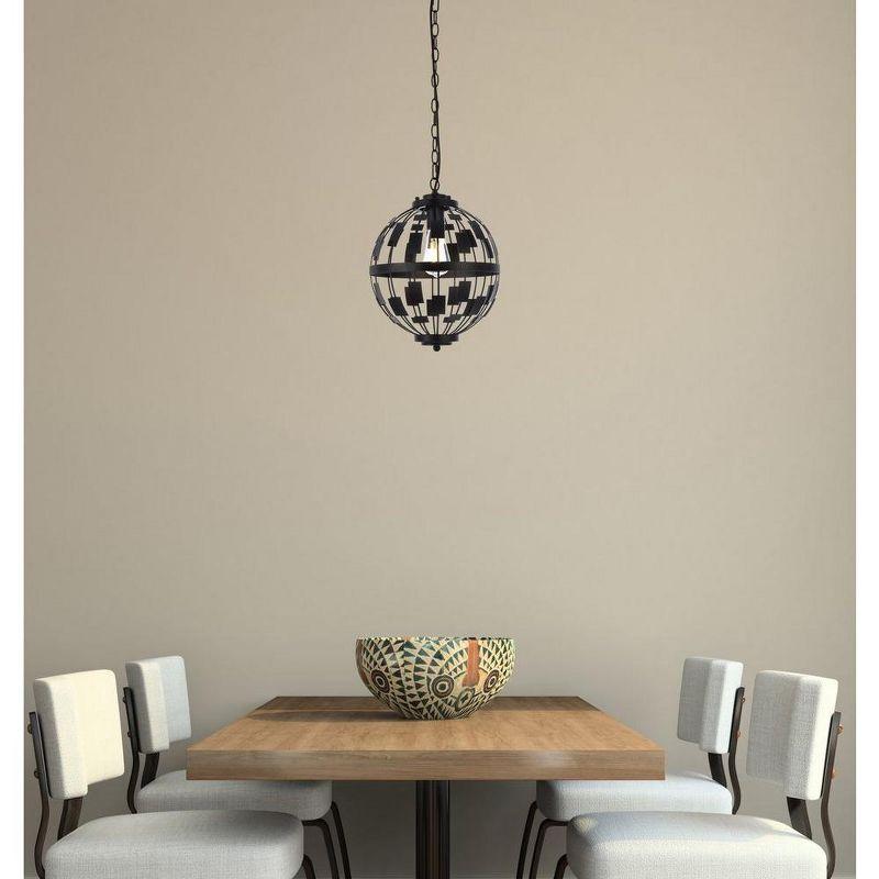 Elegant Lighting Levante 1 light pendant in black