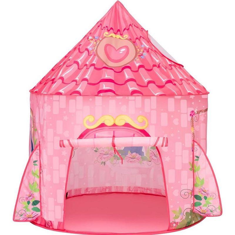 Joyfy Princess Play Tent for Girls, Pop Up Play Tent Play House for Kids Indoor Outdoor Play,  Todders Large Castle Playhouse Tent for Girls Age 1+