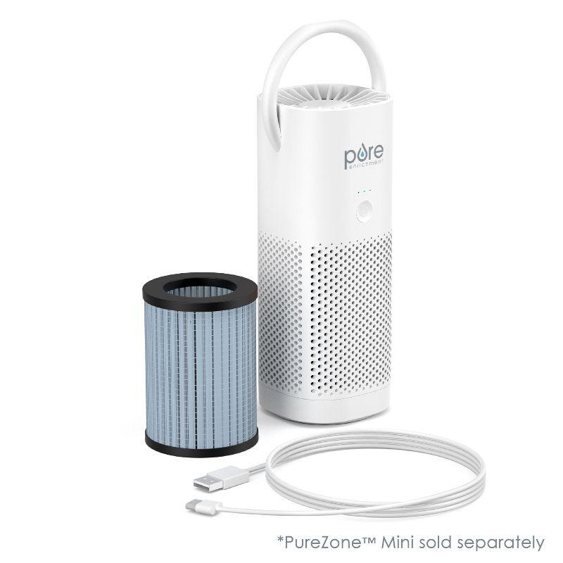 Pure Enrichment Pure Zone Mini True HEPA Air Filter: Captures Dust, Smoke, Pet Dander, Mold, Odors, Pollen, 1 Pack