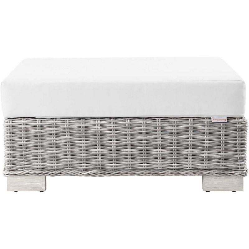 Modway Conway Outdoor Patio Wicker Rattan Ottoman