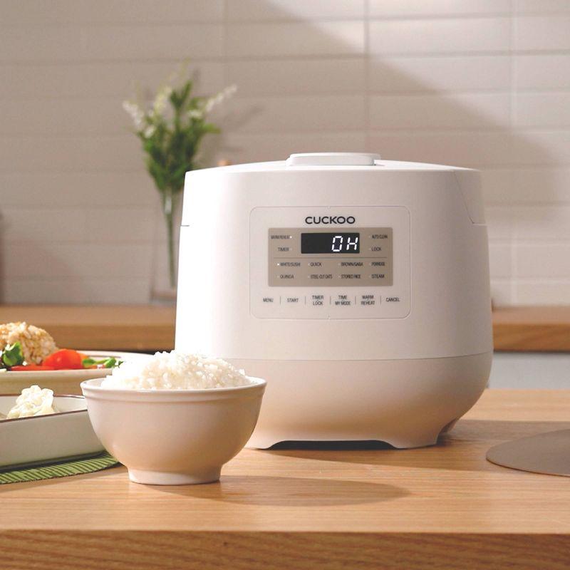 CUCKOO 6-Cup Uncooked / 12-Cup Cooked Micom Rice Cooker & Warmer w Non Stick Inner Pot, 11 Menu Modes inclu My Mode and Auto Clean CR-0641F