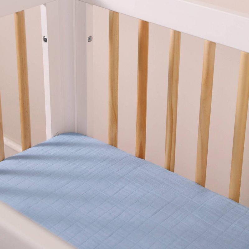 Dewdrop Muslin Mini Crib Sheet
