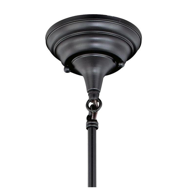 Huntley Oil Rubbed Bronze Mini Pendant with Glass Shade