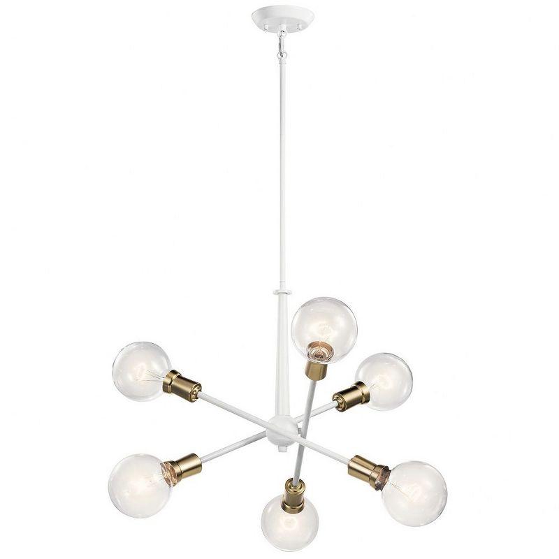 George Oliver 6 - Light Dimmable Sputnik Modern Linear Chandelier