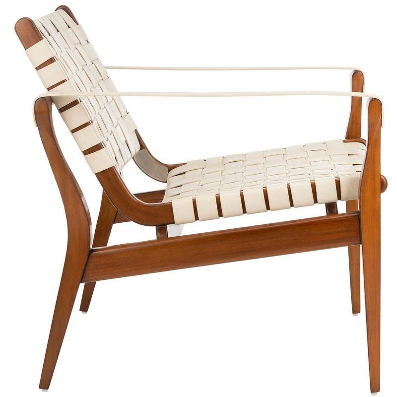 Dilan Safari Chair - SFV9005 - Cream/Light Brown - Safavieh Couture