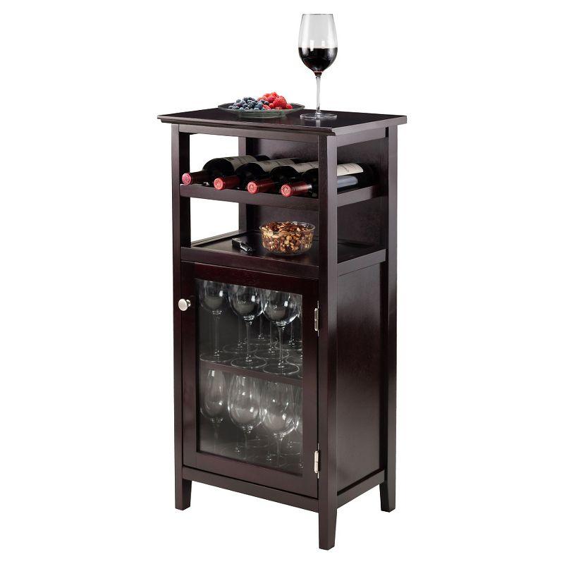 Alta Wine Cabinet Wood/Espresso - Winsome