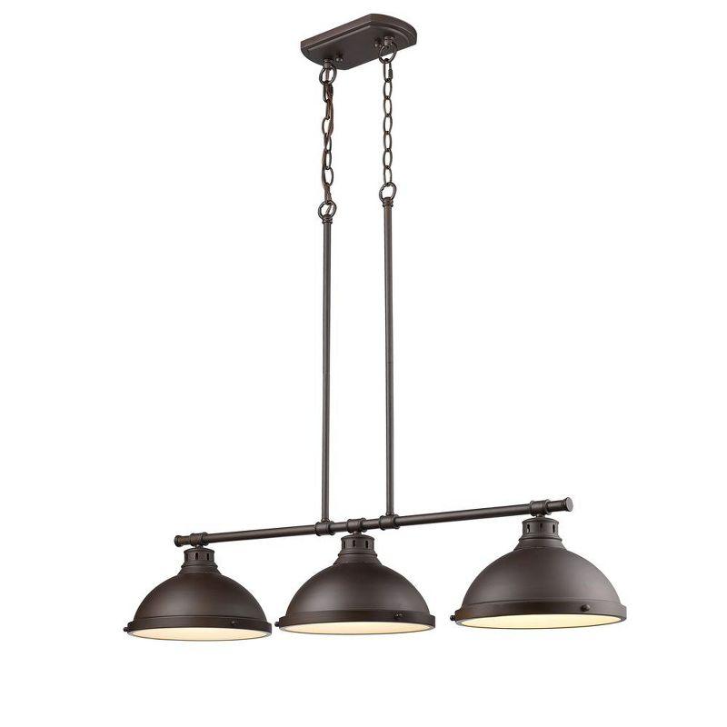 Duncan 40" Transitional 3-Light Linear Pendant in Matte Black