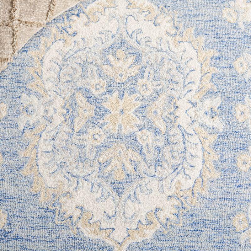 Ebony EBN121 Handmade Tufted Accent Rug - Blue/Ivory - 3' X 5' - Safavieh