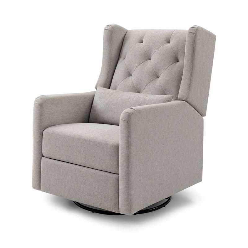 Everly Swivel Reclining Glider in Performance Gray Eco-Weave