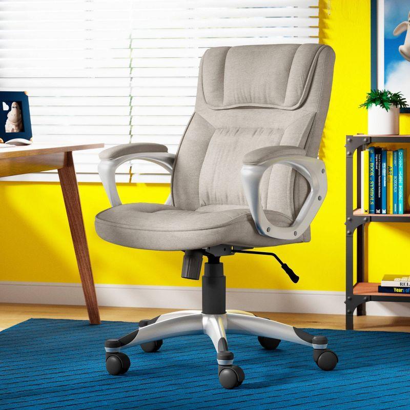 Serta Hannah Executive Ergonomic Office Chair with Lumbar Support and Pillowed Headrest