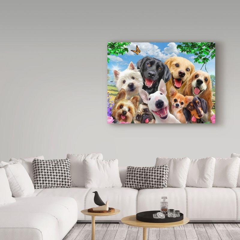 Trademark Fine Art -Howard Robinson 'Happy Dogs' Canvas Art