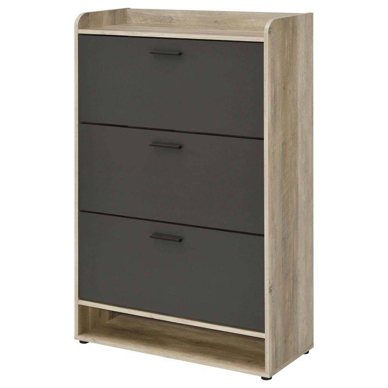 Coaster Denia 3 Tier Modern Wood Shoe Cabinet