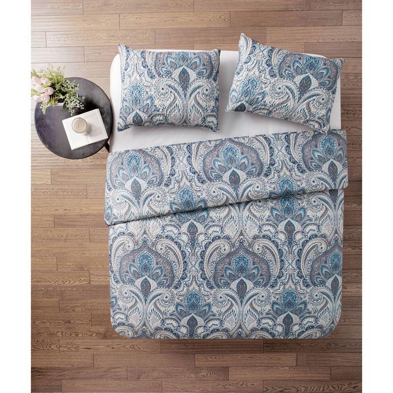 Pinsonic Lawrence 3-Piece Damask Quilt Set