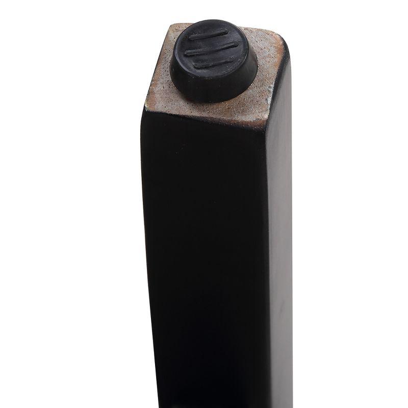 WestinTrends 24" Upholstered Saddle Seat Counter Stool, Black/Gray