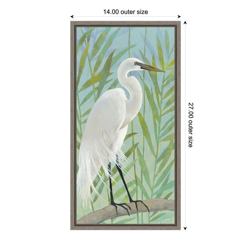 Amanti Art Egret by the Shore I by Kathrine Lovell Canvas Wall Art Print Framed 14-in. x 27-in.