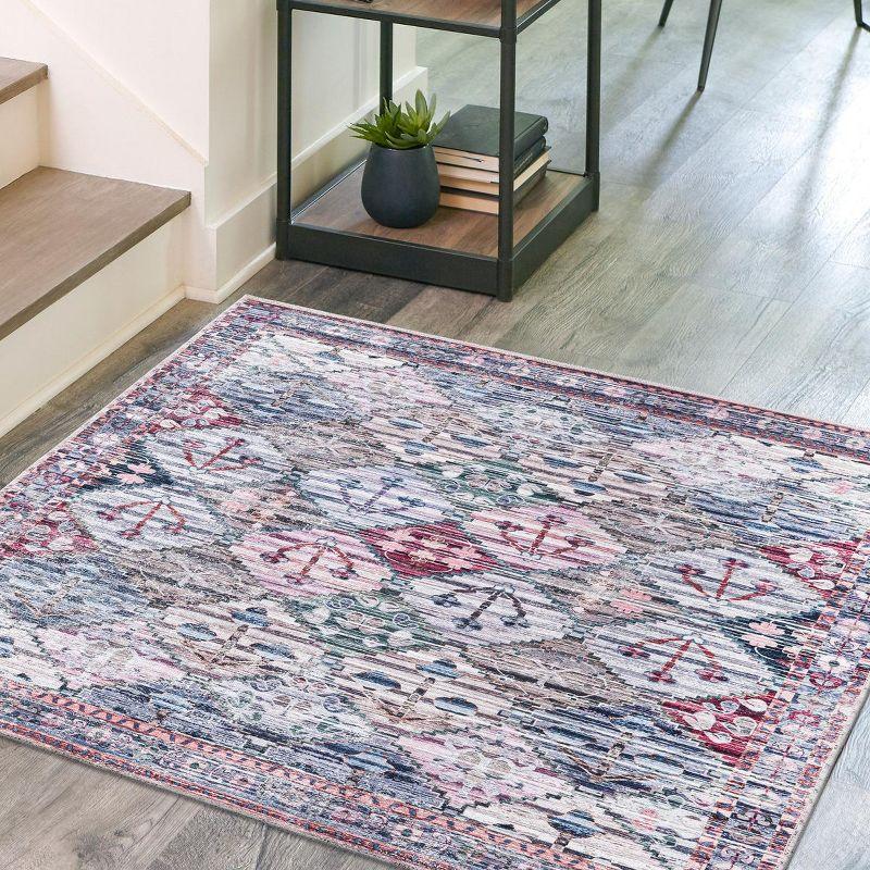 Mangata Maya Colorful Square Chenille Area Rug