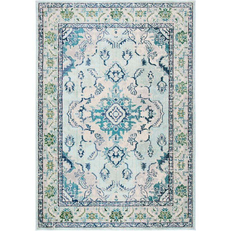 Monaco MNC243 Power Loomed Indoor Area Rug - Light Blue/Ivory - 8'x10' - Safavieh