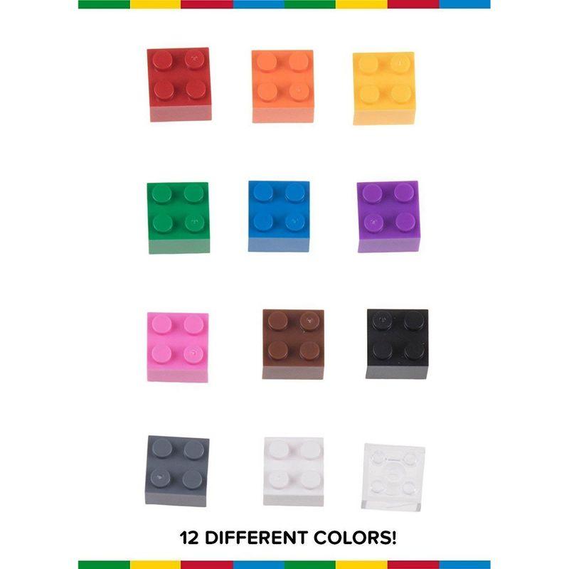 Strictly Briks Toy Building Block - Vibrant Colors - 216 Pieces with 6x6 Inch Baseplate - 100% Compatible with All Major Brick Brands