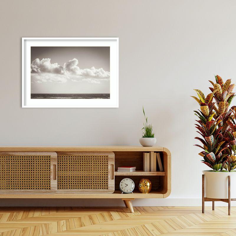 Amanti Art Venice Beach BW by Nathan Larson Wood Framed Wall Art Print