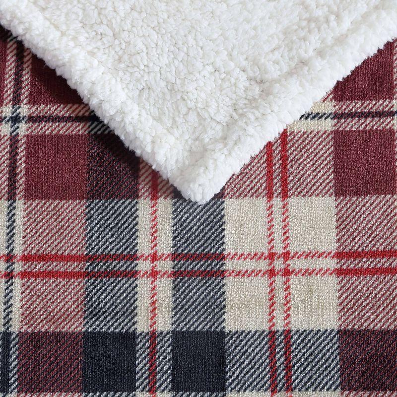 Eddie Bauer Printed Plush Fleece/Sherpa Throw Blankets