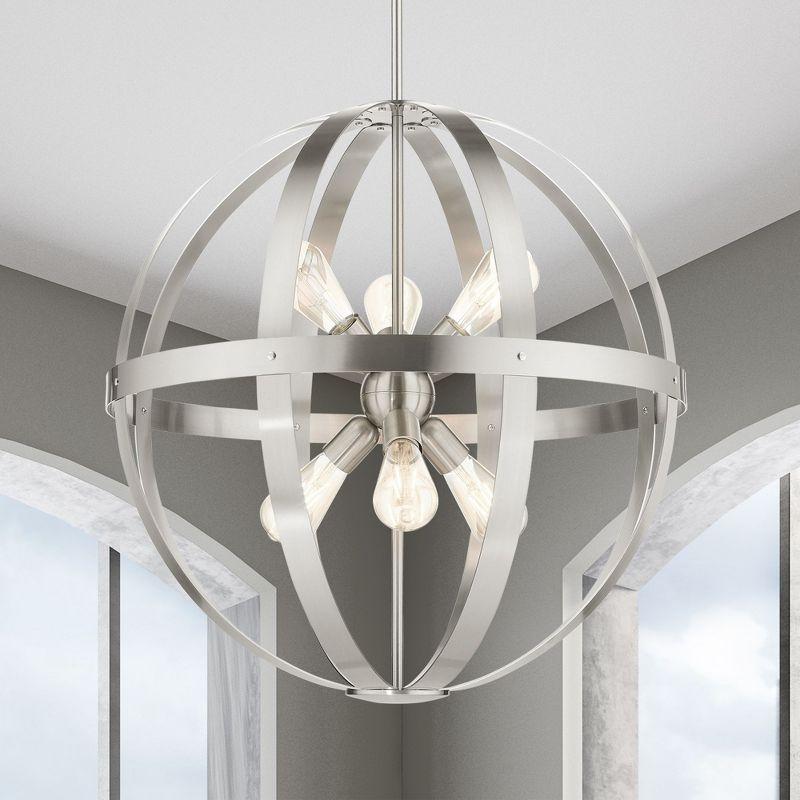 Livex Lighting Stoneridge 6 - Light Pendant in  Brushed Nickel