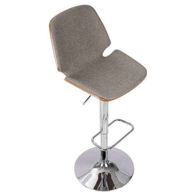 Serena Mid-Century Modern Adjustable Barstool Gray - LumiSource