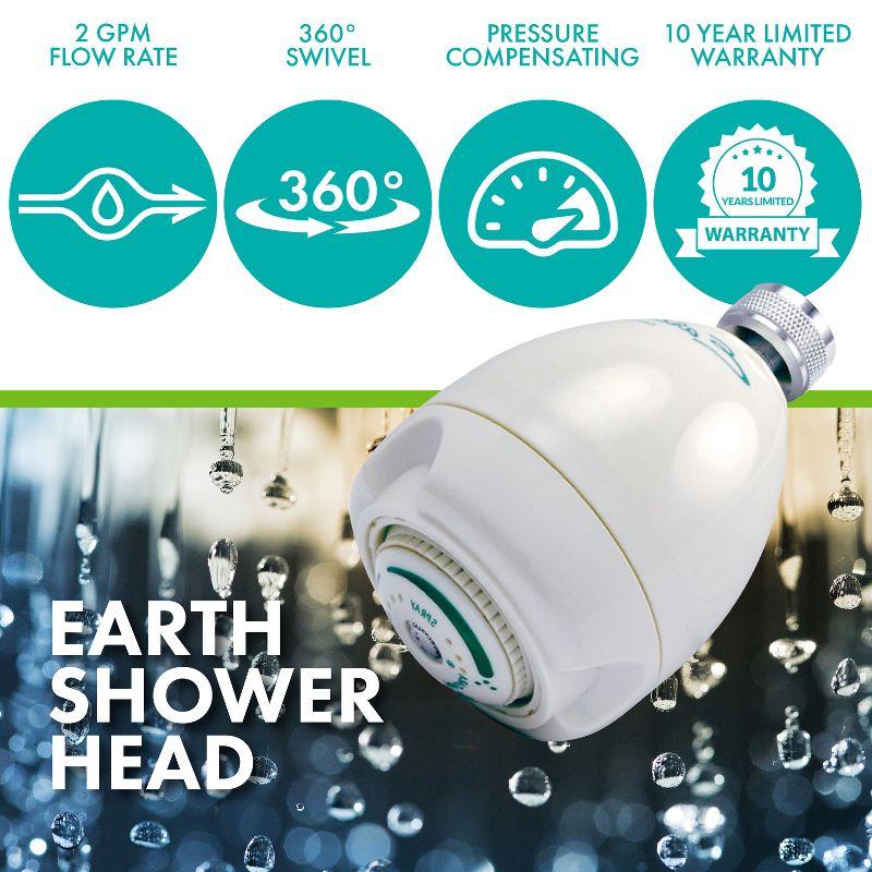 Niagara Conservation Earth Spa 3-Spray with 2 GPM 2.7-in. Wall Mount Adjustable Fixed Shower Head