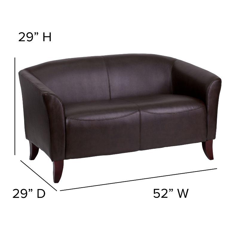 Flash Furniture HERCULES Imperial Series LeatherSoft Loveseat with Cherry Wood Feet