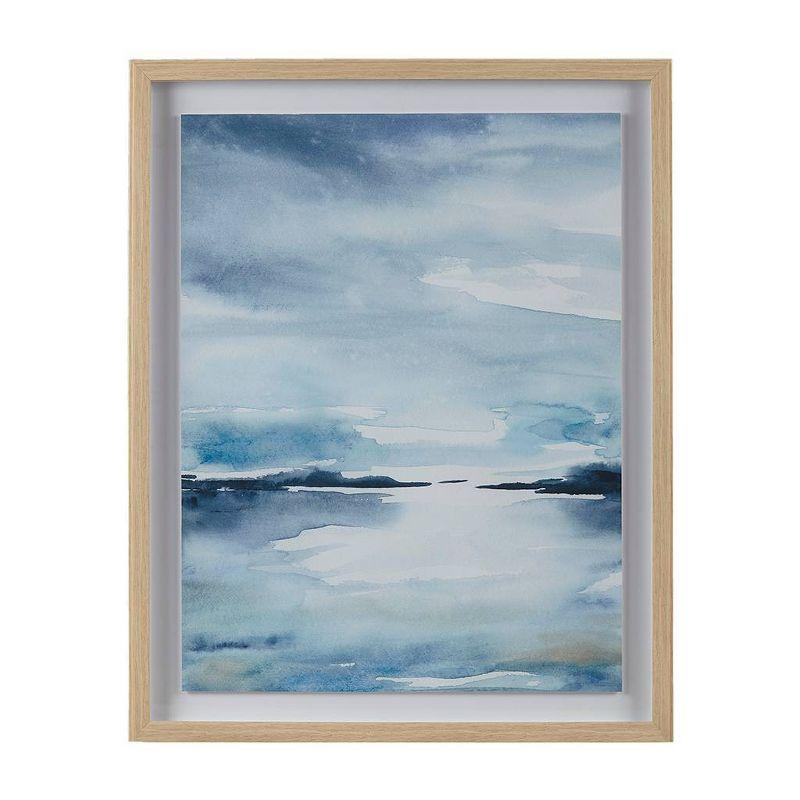 Sparkling Sea Blue Abstract Landscape Canvas Wall Art