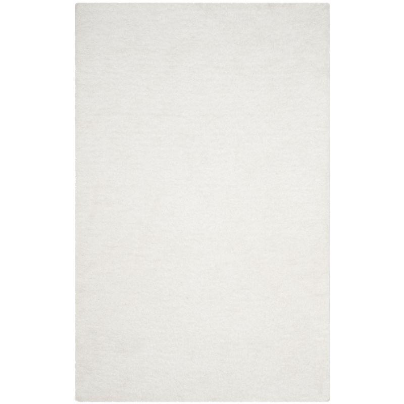 Ivory 6' x 9' Hand-Tufted Synthetic Shag Area Rug