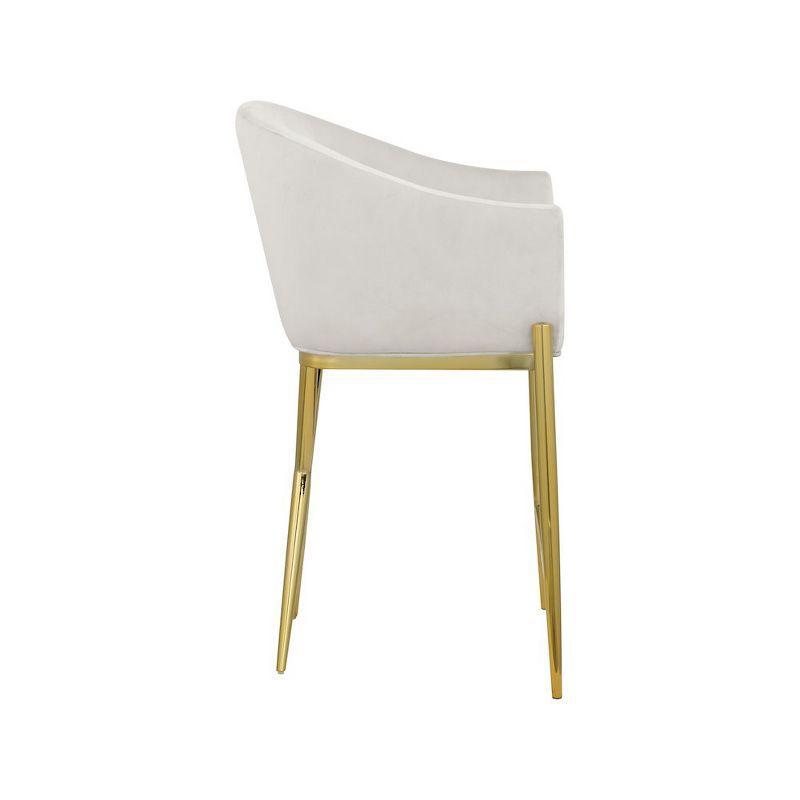 Meridian Furniture,Xavier Cream Velvet Counter Stool
