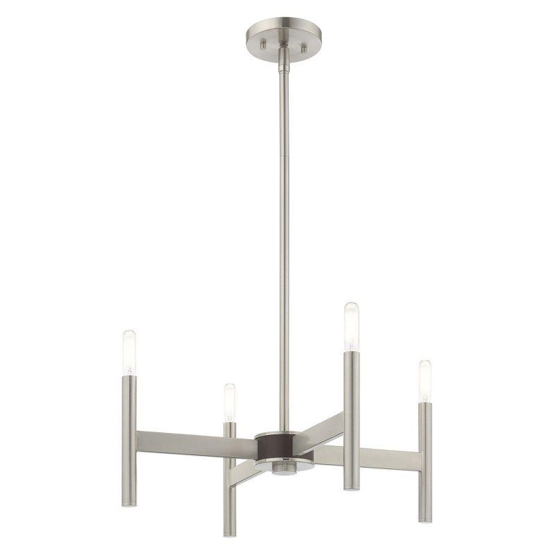 Livex Lighting Copenhagen 4 - Light Chandelier in  Brushed Nickel