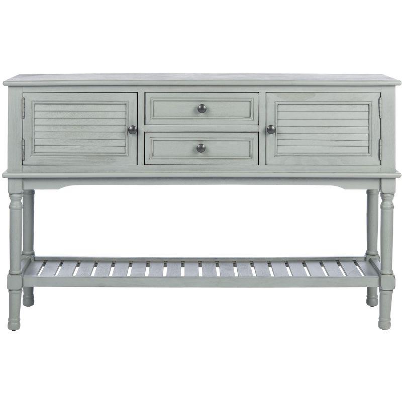 Tate 2 Drawer 2 Door Console Table - Distressed Grey - Safavieh