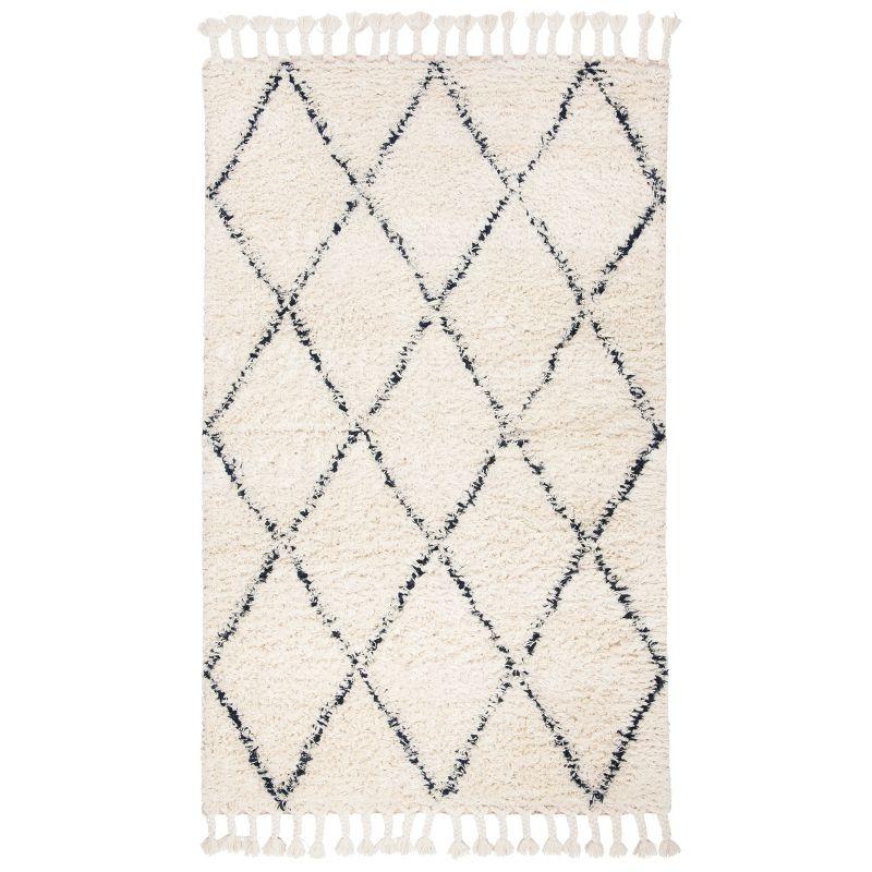 Casablanca CSB951 Hand Tufted Area Rug - Navy/Ivory - 4' X 6' - Safavieh.
