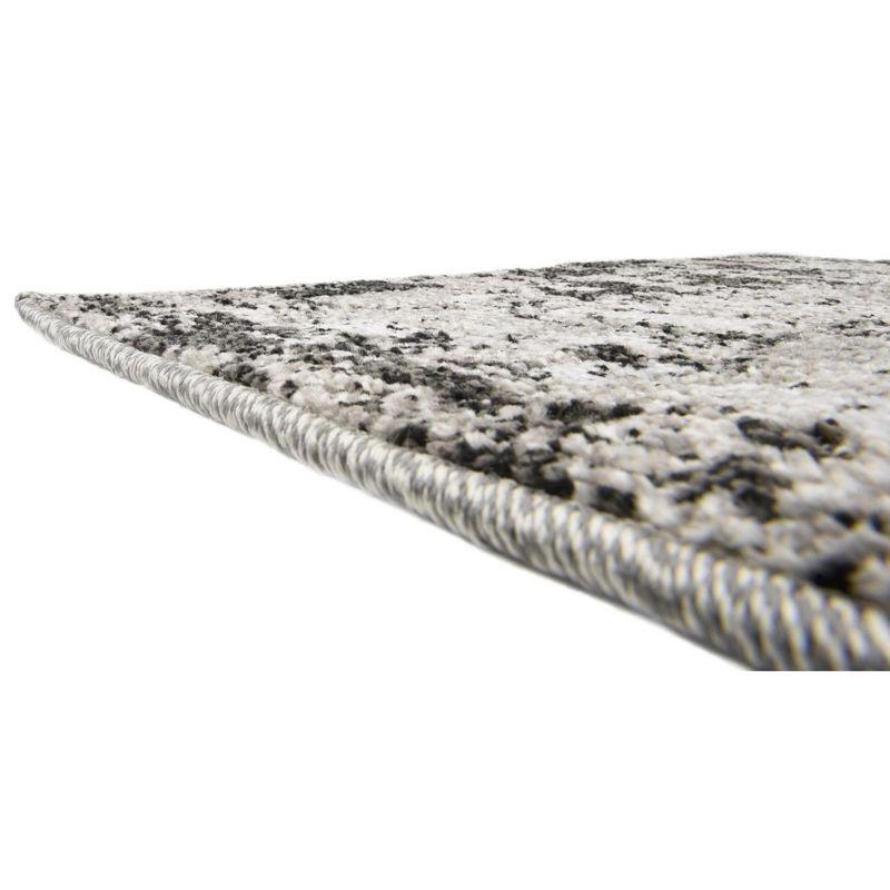 Unique Loom 2' 0 x 6' 1 Runner Light Gray Outdoor Botanical Manchester Area Rug